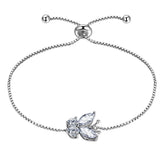 Butterfly Bracelet Birthstone April Diamond Link - Bracelet - Aurora Tears
